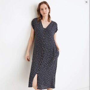 Madewell Easy Midi Dress in Spring Fling